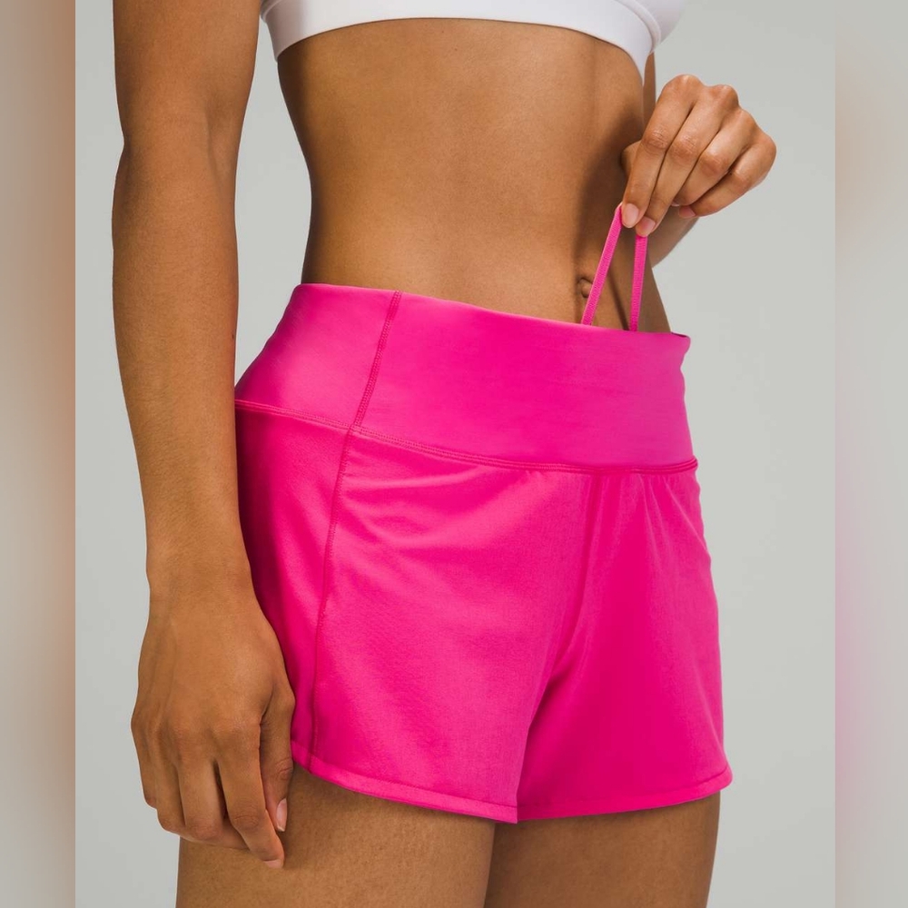 Lululemon Sonic pink Speed Up Mid-Rise Short 4" Size 8 New with tags